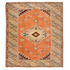 Handmade Turkish Area Rug, 100% Wool, Vintage Living Room Decor Carpet