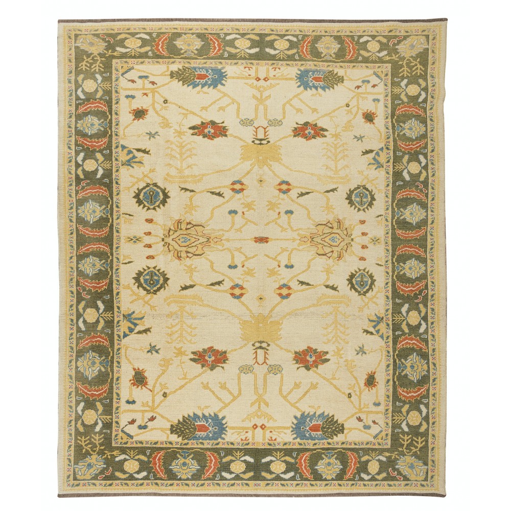 Hand Knotted Area Rug, Handmade Turkish Carpet, 100% Wool