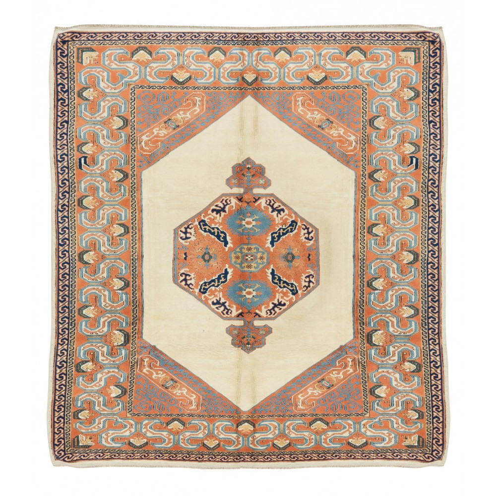 Decorative Handmade Turkish Area Rug, 100% Wool
