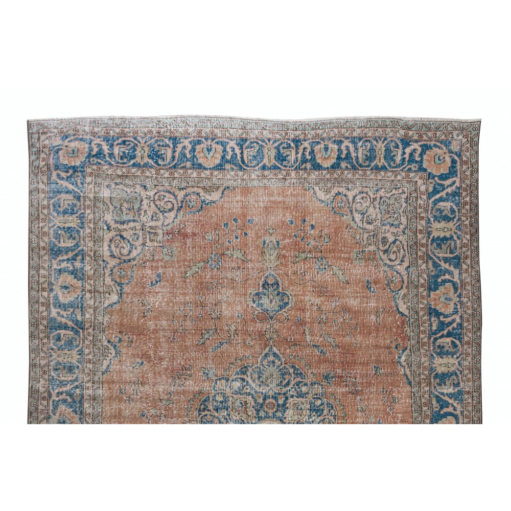 Unique Vintage Turkish Large Area Rug, Traditional Handmade Carpet