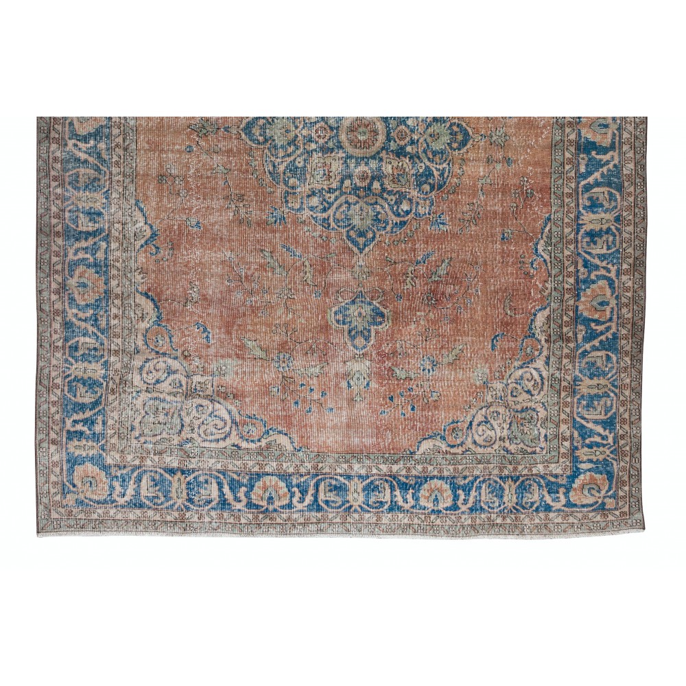 Unique Vintage Turkish Large Area Rug, Traditional Handmade Carpet