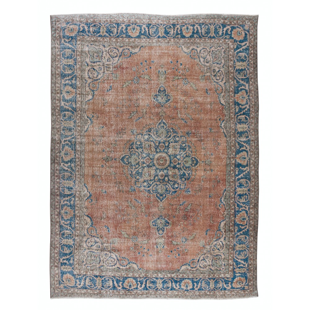 Unique Vintage Turkish Large Area Rug, Traditional Handmade Carpet