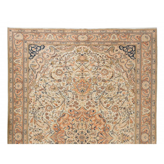 Unique Handmade Turkish Rug with Medallion Design, Vintage Carpet for Home & Office Decor