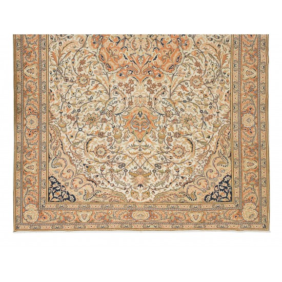 Unique Handmade Turkish Rug with Medallion Design, Vintage Carpet for Home & Office Decor