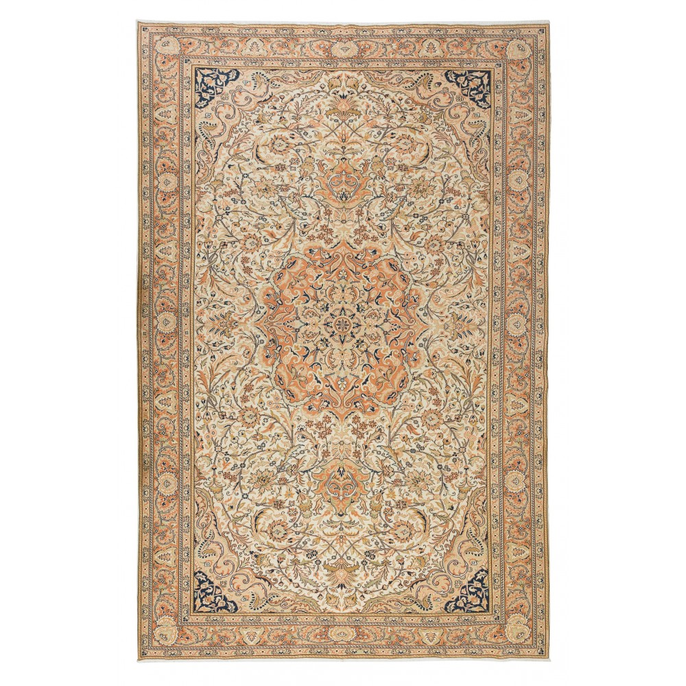 Handmade Turkish Area Rug with Medallion Design, Contemporary Carpet, 100% Wool