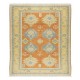 Unique Turkish Geometric Rug, Traditional Vintage Handmade Carpet