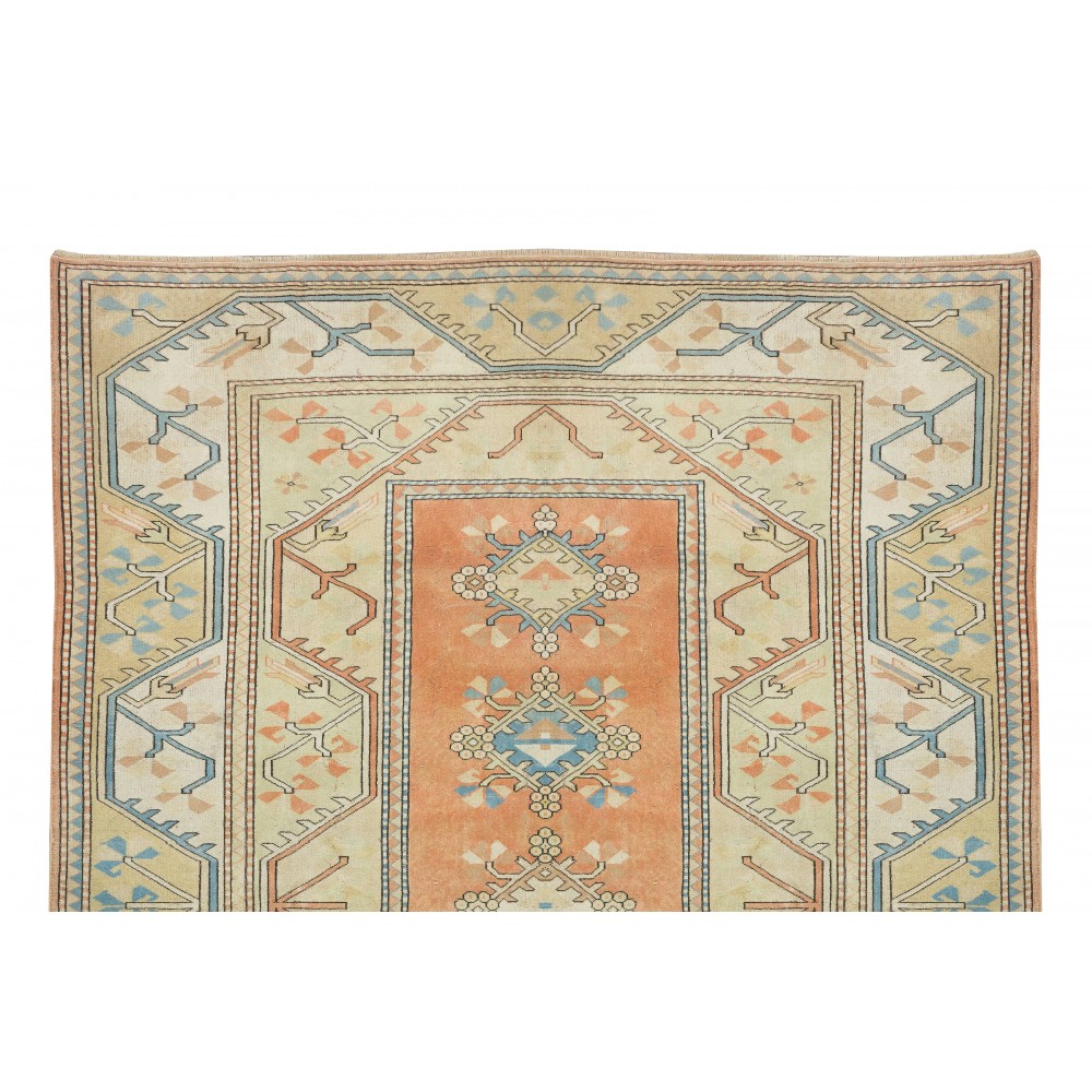 Hand Knotted Vintage Large Wool Rug from Turkey / Milas, 100% Wool
