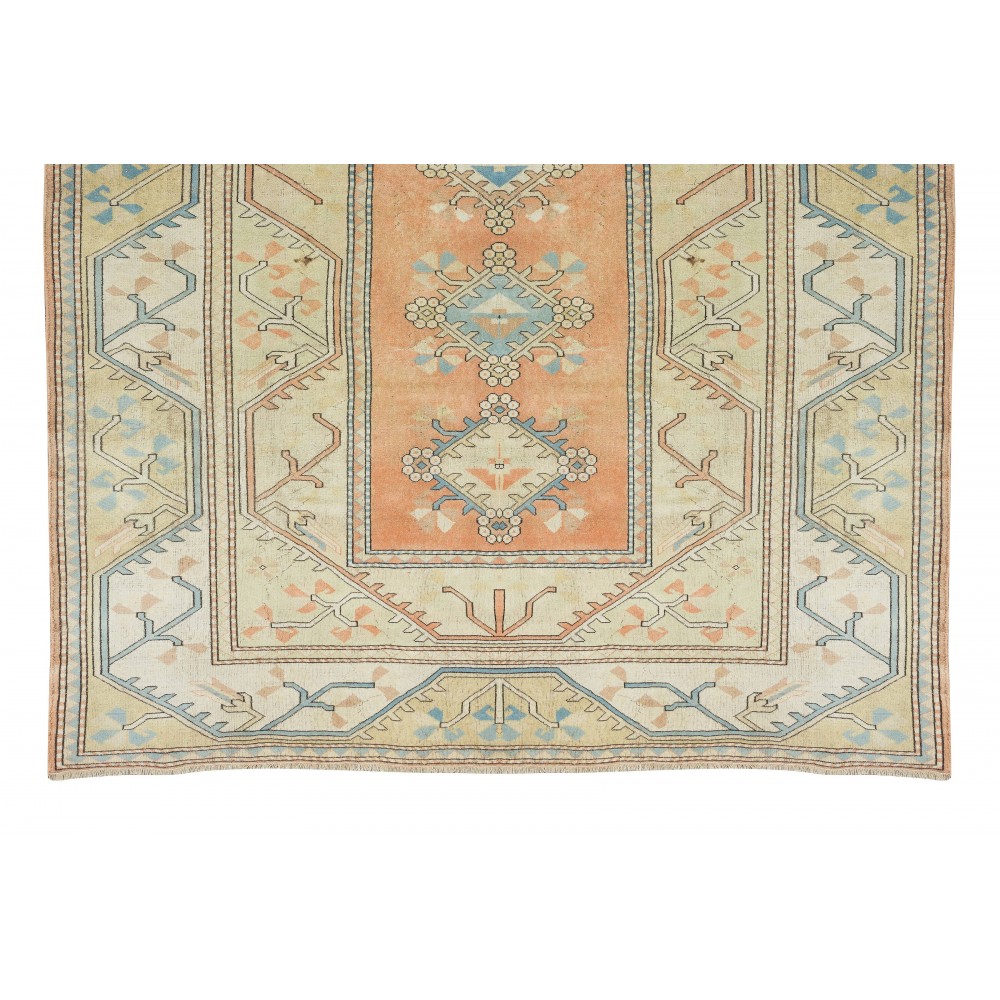 Hand Knotted Vintage Large Wool Rug from Turkey / Milas, 100% Wool