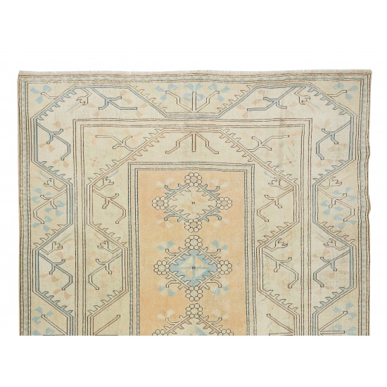 Hand Knotted Vintage Large Wool Rug from Turkey / Milas, 100% Wool