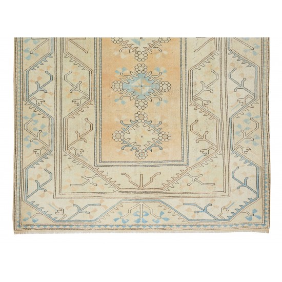 Hand Knotted Vintage Large Wool Rug from Turkey / Milas, 100% Wool