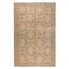 Hand Knotted Vintage Turkish Kysari Large Wool Rug, Geometric Design & Tribal Patterns