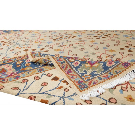 One-of-a-kind Vintage Rare Size Rug, Floral Handmade Anatolian Carpet