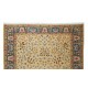 Rare Size Vintage Rug, Floral Patterned Handmade Turkish Carpet, 100% Wool
