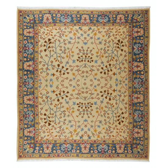 One-of-a-kind Vintage Rare Size Rug, Floral Handmade Anatolian Carpet