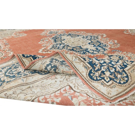 Rare Size 1940s Turkish Rug. Fine Vintage Oriental Carpet