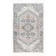 Vintage Turkish Accent Rug with Soft Colors, Handmade Bath Mat, Decorative Door Mat. 100% Wool