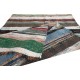 Adjustable. Bohemian Handmade Cotton Rag Rug. Vintage Striped Turkish Runner Kilim. Reversible