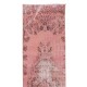 Hand-Knotted Turkish Runner Rug Over-Dyed in Pink for Hallway Decor, Vintage Corridor Carpet Hand-Knotted Turkish Runner Rug Over-Dyed in Pink for Hallway Decor, Vintage Corridor Carpet