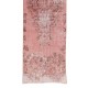 Hand-Knotted Turkish Runner Rug Over-Dyed in Pink for Hallway Decor, Vintage Corridor Carpet Hand-Knotted Turkish Runner Rug Over-Dyed in Pink for Hallway Decor, Vintage Corridor Carpet