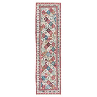Vintage Soumak Runner Rug, 100% Wool, Handmade Turkish Corridor Rug