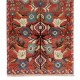 Floral Motif Vintage Hand Knotted Small Runner Rug from Turkey, Ca 1960 Floral Motif Vintage Hand Knotted Small Runner Rug from Turkey, Ca 1960
