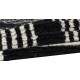 Hand-Knotted "Tulu" Runner Rug Made of Black & Cream Wool, Custom Options Available