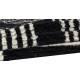 Hand-Knotted "Tulu" Runner Rug Made of Black & Cream Wool, Custom Options Available