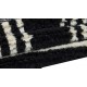 Hand-Knotted "Tulu" Runner Rug Made of Black & Cream Wool, Custom Options Available