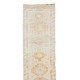 Vintage Handmade Anatolian Wool Runner Rug, Narrow Hallway Carpet