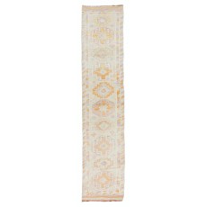 Narrow Runner Rug for Kitchen. Hallway Rug. Hanknotted Corridor Rug. Turkish Stair Rug