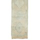 Mid-Century Handmade Turkish Wool Runner Rug, Geometric Pattern Sun Faded Hallway Carpet