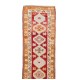 Central Anatolian Handmade Hallway Runner Rug, Vintage Geometric Pattern Corridor Carpet