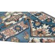 Vintage Handmade Turkish Hallway Runner Rug in Blue. 100% Wool