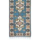 Vintage Handmade Turkish Hallway Runner Rug in Blue. 100% Wool