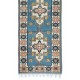 Traditional Hand Knotted Turkish Hallway Runner Rug, Mid-Century Geometric Pattern Corridor Carpet