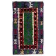 Colorful Vintage Hand-Woven Geometric Pattern Central Anatolian Kilim 'Flat-Weave', 100% Wool Colorful Vintage Hand-Woven Geometric Pattern Central Anatolian Kilim 'Flat-Weave', 100% Wool