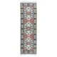 Traditional Hand Knotted Turkish Hallway Runner Rug, Mid-Century Geometric Pattern Corridor Carpet