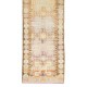 Vintage Handmade Narrow Runner Rug for Hallway, Turkish Oushak Corridor Carpet, 100% Wool