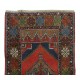 Vintage Oriental Accent Rug, Handmade Wool Carpet with Tribal Style