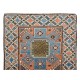 Vintage Handmade Geometric Turkish Accent Rug, Woolen Floor Covering