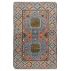 Vintage Handmade Geometric Turkish Accent Rug, Woolen Floor Covering