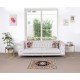 Vintage Handmade Geometric Pattern Accent Rug from Turkey, 100% Wool