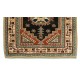 One-of-a-Kind Geometric Pattern Hand Knotted Vintage Accent Rug from Turkey