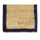 Late 20th Century Minimalist Handmade "Tulu" Rug in Navy Blue & Camel