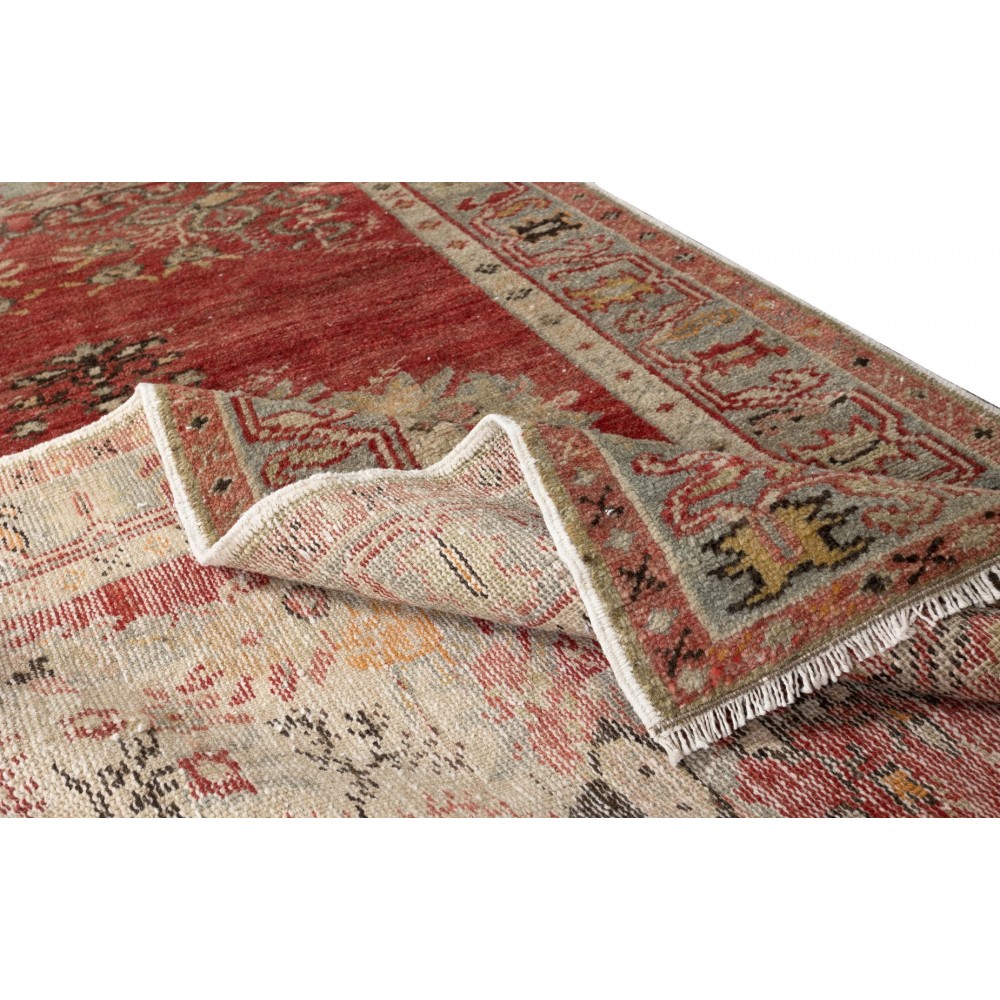 Mid-Century Handmade Anatolian Wool Accent Rug, Circa 1960