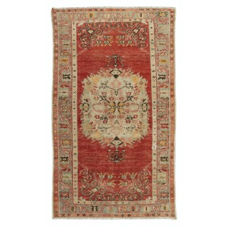 Mid-Century Handmade Anatolian Wool Accent Rug, Circa 1960