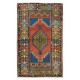 Colorful Tribal Style Vintage Turkish Wool Rug, Hand-Knotted Oriental Carpet