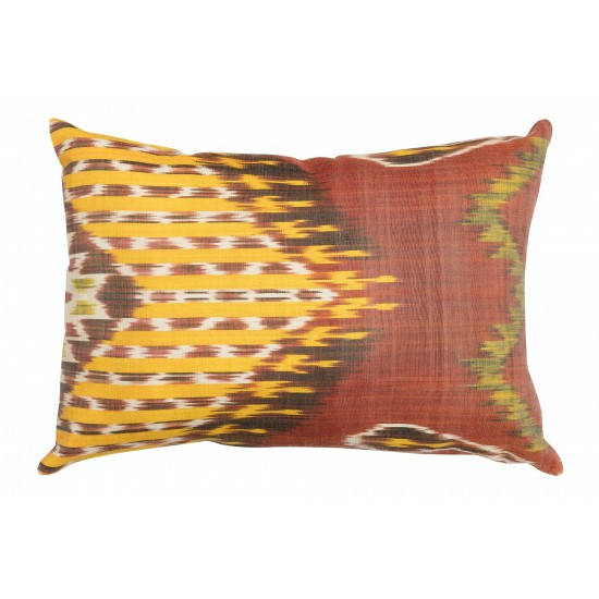 Ikat Cushion Cover with Bohemian Style, Decorative Ikat Lace Pillow