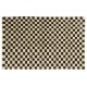 Custom Handmade Checkered Design Tulu Rug in Black, Ivory. All Soft, Cozy Wool