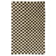 Custom Handmade Checkered Design Tulu Rug in Black, Ivory. All Soft, Cozy Wool